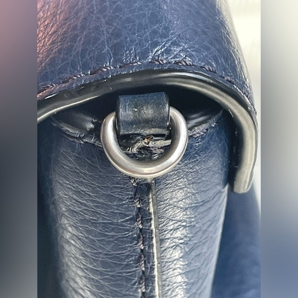 Marc by Marc Jacobs Navy Blue with Silver Hardware Noa Leather Crossbody Bag - Picture 11 of 12